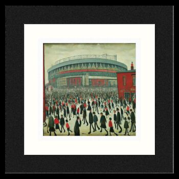 Framed 'The Red Stadium' Print. Lowry Style, 2 of 4