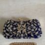 Navy Blue Frog Clasp Clutch, thumbnail 7 of 7