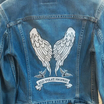 Vintage Jacket With Inspiring Latin Motto Embroidery, 2 of 12