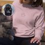 Personalised Pet Paw Outline Portrait Sweatshirt, thumbnail 3 of 12