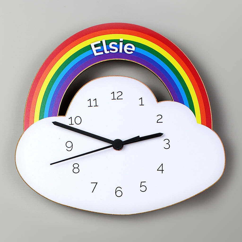 Personalised Rainbow Clock, 1 of 3