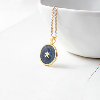 Gold Plated Black Star Necklace, 7 of 8