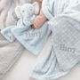 Personalised Blue Elephant Comforter And Blanket Set, thumbnail 1 of 8