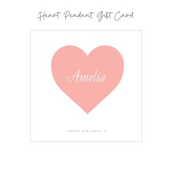 Fine Heart Pendant Personalised Name Necklace, 10 of 12