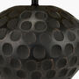 Black Mango Wood Table Lamp With Carved Dot Pattern, thumbnail 6 of 8