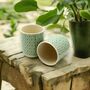 Green Mosaic Herbal Tea / Espresso Cup, thumbnail 1 of 3