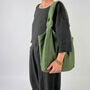 Fair Trade Vegan Comfy Everyday Shoulder Bag Zip Close, thumbnail 2 of 12