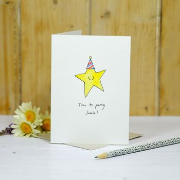 Personalised ‘Smiley Star’ Handmade Card, 6 of 7