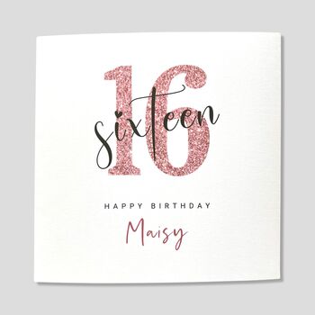 16th Birthday Card Personalised For Her, 2 of 3
