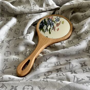 Personalised Wooden Hand Mirror, 5 of 6