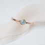 Blue Aquamarine Gemstone And Solid Gold Ring, thumbnail 3 of 9