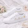 Personalised Bridal Prom White Lace Up Trainers, thumbnail 2 of 3
