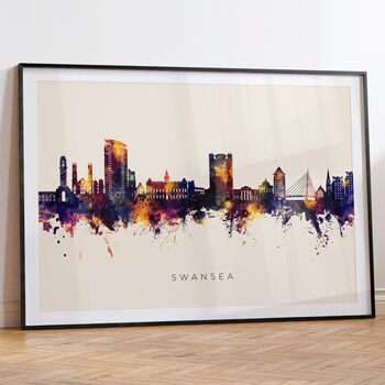 Swansea Skyline Cityscape Art Print, 6 of 12
