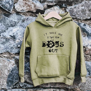 Hand Dyed 'I Let The Dogs Out' Children's Hoodie, 2 of 6