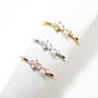 Cluster Pearl Ring, Cz, Gold Vermeil 925 Silver, thumbnail 2 of 10