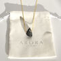 Black Tourmaline Raw Crystal Chunk Necklace, thumbnail 4 of 5