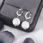 Sterling Silver Genuine Freshwater Pearl Drop Stud Earrings, thumbnail 7 of 12