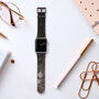 Black Marble Vegan Leather Apple Watch Band, thumbnail 6 of 7