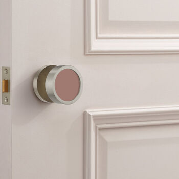 Brass Silver Mortice Door Knobs With Gloss Insert, 8 of 8