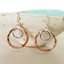 Rose Gold And Silver Plated Hoop Earrings, thumbnail 1 of 4
