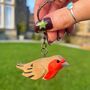 Wooden British Bird Keyring, thumbnail 3 of 11