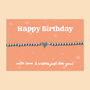 Happy Birthday Heart Charm Stretch Bracelet, Stainless Steel, thumbnail 1 of 4