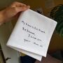 Personalised Sympathy Handkerchief With Handwritten Message, thumbnail 2 of 7