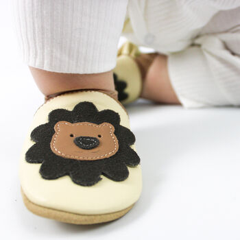 Dotty Fish Lion Soft Leather Baby Shoes With Barefoot Soles, 2 of 8