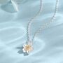 Sterling Silver Cherry Blossom Flower Pendant Necklace, thumbnail 1 of 9
