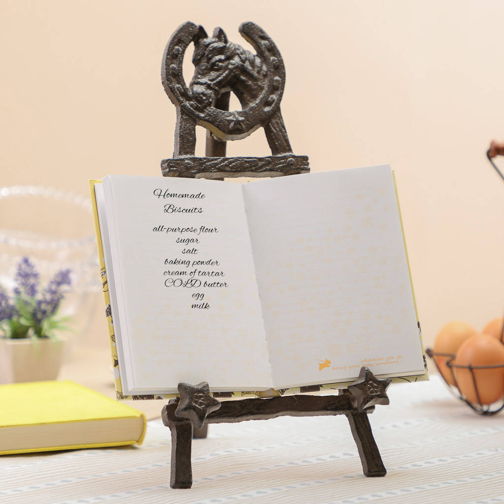 Cast Iron Horseshoe Cook Book Stand By Dibor