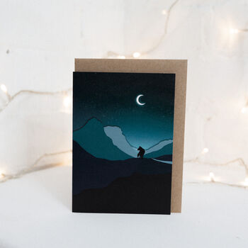 Wolf Scottish Winter Scene With Moon, 2 of 3