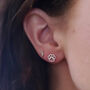 Sterling Silver 925 Dog Paw Ear Stud Earrings, thumbnail 2 of 10