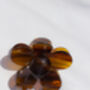 Shiny Flower Claw Hair Clip In Brown Marble Gloss, thumbnail 2 of 2