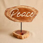 Wooden Peace Tealight Holder Home Gift, thumbnail 1 of 3