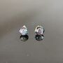 Rainbow Abstract Fused Glass Sterling Silver Stud Earrings, thumbnail 4 of 10