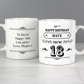 Personalised Birthday Typography Mug, 3 of 5