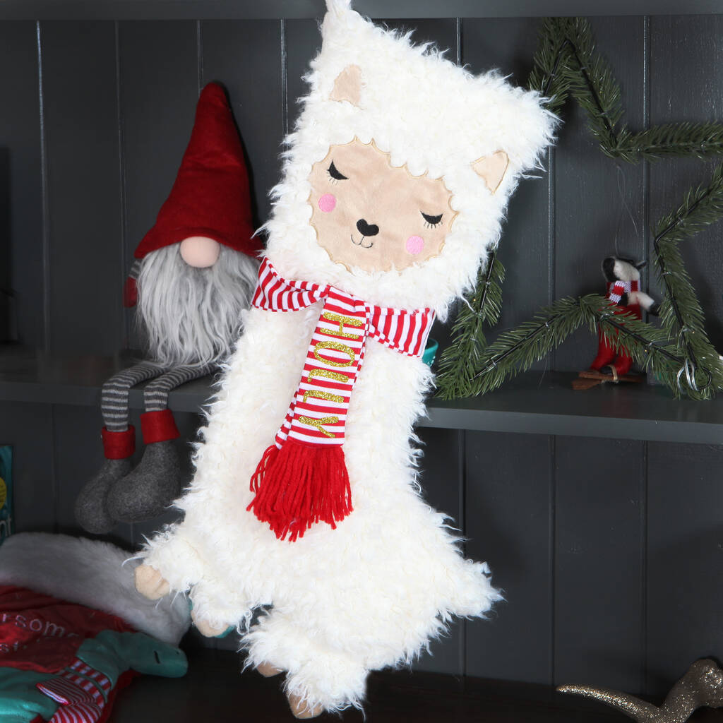 Personalised Llama Christmas Stocking By Red Berry Apple
