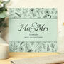 Personalised Mr And Mrs Botanical Glass Chopping Board – Perfect Wedding Gift For Couples, thumbnail 3 of 4
