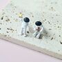 Asymmetrical Astronaut And Star Stud Earrings, thumbnail 2 of 3
