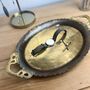 Vintage Brass Tray With Decorative Handles, thumbnail 1 of 8