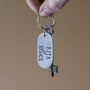 11th Steel Anniversary Gift Personalised Custom 'Dog Tag' Keyring, thumbnail 4 of 11