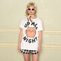 Up All Night Women's Cat Slogan T Shirt, thumbnail 3 of 5