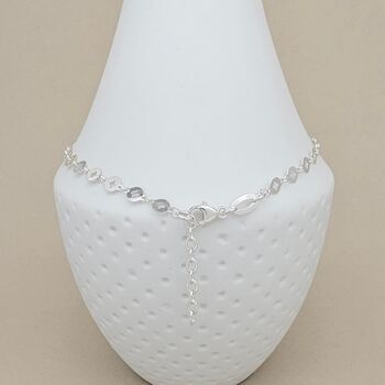 Sterling Silver Anklet With Cut Out Discs, 3 of 4