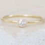 Gold Bezel Diamond Engagement Ring, thumbnail 2 of 2