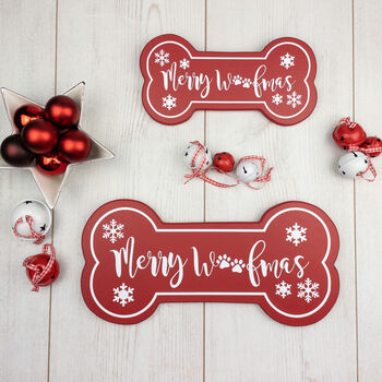 Merry Woofmas Christmas Wooden Sign, 5 of 6