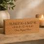 Personalised Coordinates Oak Block | Custom Latitude Longitude Gift, Couple, thumbnail 6 of 8