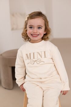 Child's Mini Bow Embroidered Sweatshirt Jumper, Perfect Mother's Day Gift, 2 of 12