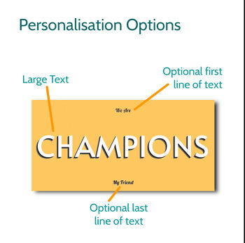 Personalised Word Print Sign With Optional Messages, 3 of 12