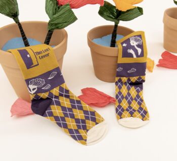 Surreal Illustration Mid Calf Length Socks, 6 of 6