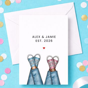 Personalised Card – Couple Names And Established Year, 4 of 7